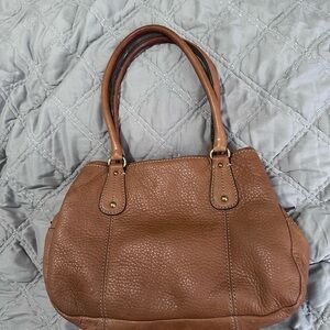 Fossil Elegant Brown Leather Tote Bag